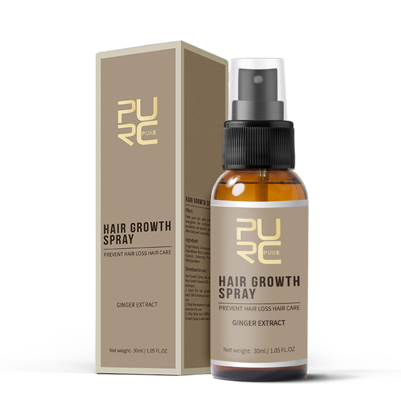 Purc Fast Hair Growth Spray 30day Strengthening Essence Antihair Loss Treatment Restores Dense Thicker Hair - 7